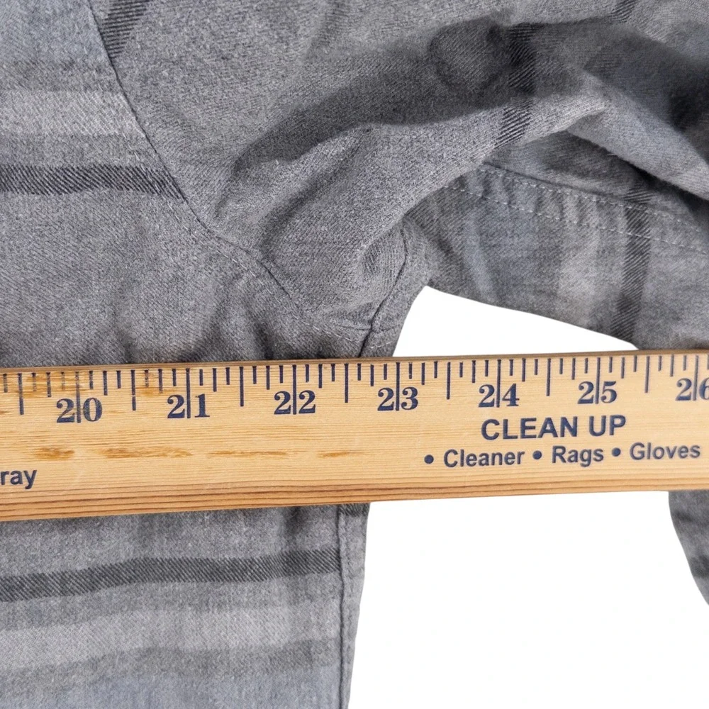 The North Face Mens Large Approach Plaid Flannel Long Sleeve Shirt Gray Gorpcore